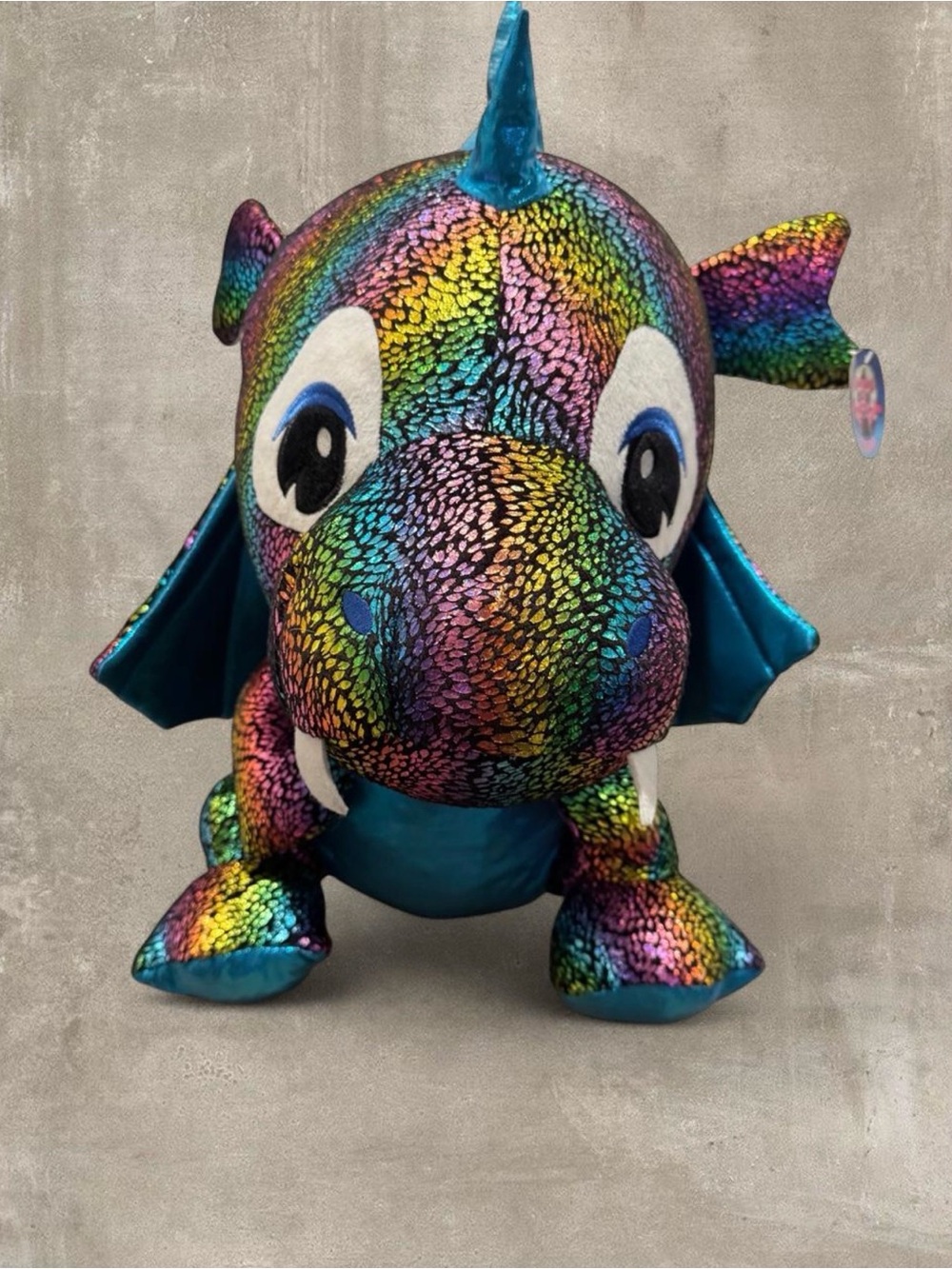 20" Drago dragon
Rainbow dragon plushie with iridescent scales
Drago Dragon III